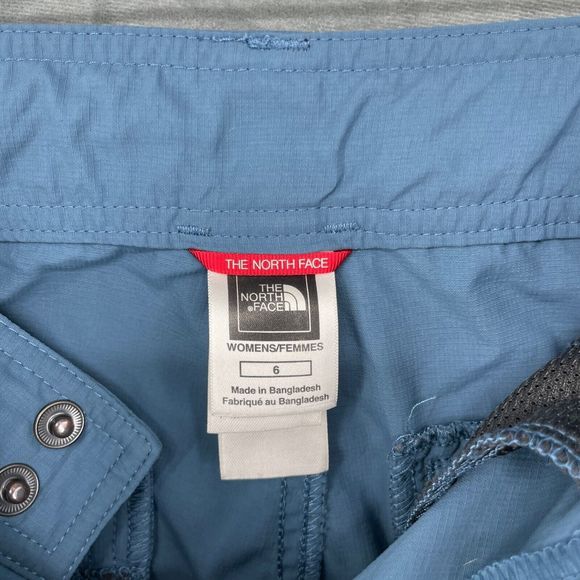 The North Face Shorts Womens 6 Blue 100% Nylon Outdoors Hiking Logo Camping - Picture 6 of 14